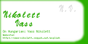 nikolett vass business card